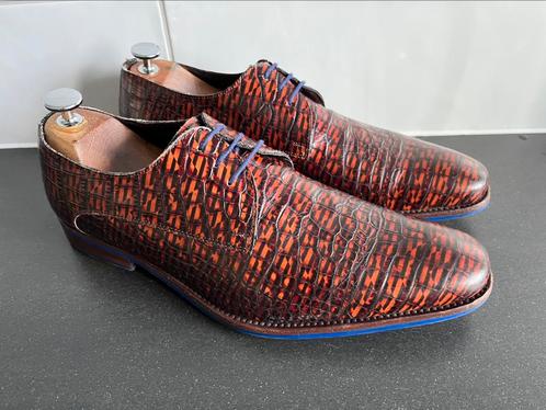 Floris van Bommel herenschoenen maat 7 / 41 H, Kleding | Heren, Schoenen, Zo goed als nieuw, Veterschoenen, Bruin, Ophalen of Verzenden