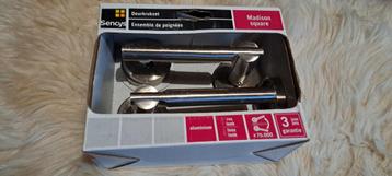 5 x Deurklink RVS met sleutelplaatje beschikbaar voor biedingen