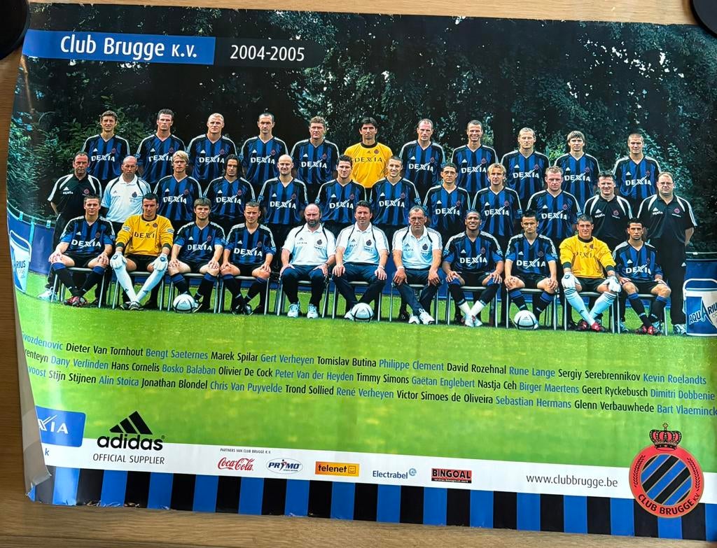 Poster Club Brugge - 2004-2005 - 50x70cm, Enlèvement, Comme neuf, Affiche, Image ou Autocollant
