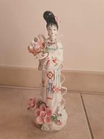 Beeld Japanse Geisha Kimono Bloemen, Antiek en Kunst, Ophalen