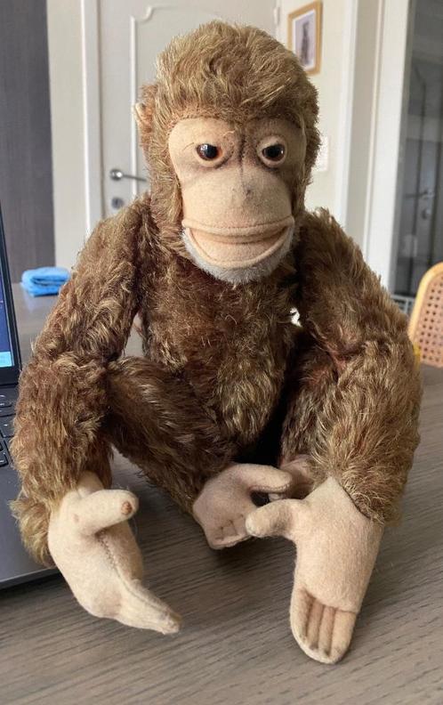 Steiff chimpansee Jocko, Verzamelen, Beren en Cherished Teddies, Gebruikt, Overige typen, Steiff, Ophalen of Verzenden