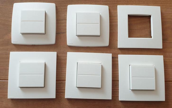 6 Niko Easywave draadloze 2 knops schakelaar, Doe-het-zelf en Bouw, Elektriciteit en Kabels, Zo goed als nieuw, Schakelaar, Ophalen of Verzenden