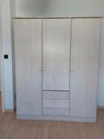 Kleerkast in massief hout, whitewash., Ophalen, Gebruikt, 100 tot 150 cm, Met hangruimte
