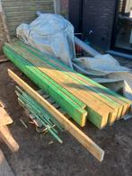Epicea balken 75x225 gedrenkt 7 stuks 420cm en 2 stuks 360cm, Doe-het-zelf en Bouw, Zo goed als nieuw, Balk, Vuren, Ophalen