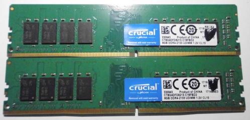 Kit Crucial 2 x 8 Gb DDR4, Computers en Software, RAM geheugen, 16 GB, DDR4, Ophalen of Verzenden