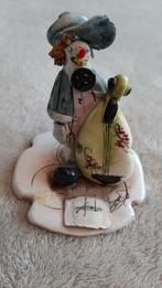 statue signée de clown avec instrument de musique, Enlèvement ou Envoi, Utilisé