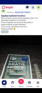 Zegeltjes Carrefour voor gratis badtextiel gevraagd