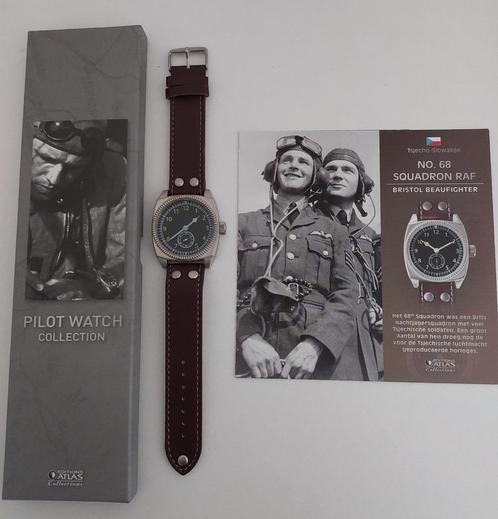 Atlas-réplique d'une montre de pilote WW II Czechoslovakia, Bijoux, Sacs & Beauté, Montres | Hommes, Neuf, Montre-bracelet, Cuir