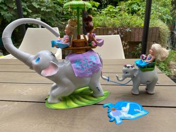 Barbie Tika de Olifant + klein olifantje + 3 popjes beschikbaar voor biedingen