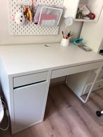 Bureau IKEA MICKE, blanc, 105x50 cm, Maison & Meubles, Bureaux, Comme neuf, Enlèvement, Bureau