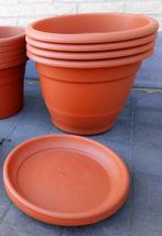 Kunststof bloempotten terracotta kleur, Ophalen, Tuin, Kunststof, Minder dan 60 cm