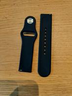 BlueBuilt Silicon Watch strap Black/Navy Blue for Samsung, Zwart, Nieuw, Ophalen of Verzenden, Waterdicht