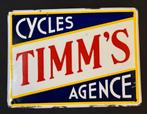 Emaille bord Timm’s cycles, Ophalen of Verzenden