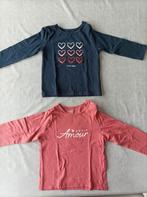 Twee lichte longsleeves maat 80 + 83-89, Kinderen en Baby's, Babykleding | Maat 80, Meisje, JBC, Ophalen of Verzenden, Zo goed als nieuw