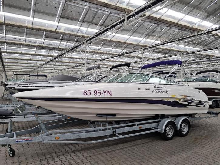 Caravelle 232 Interceptor 2006 Mercruiser 350 MAG MPI 300 PK, Watersport en Boten, Speedboten, Zo goed als nieuw, 6 meter of meer