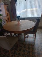 Massieve eiken tafel te koop, Huis en Inrichting, Tafels | Eettafels, Ophalen, Zo goed als nieuw, Vijf personen of meer, Rustiek, robuust