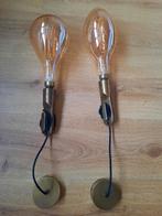 2 retro hanglampen, Huis en Inrichting, Lampen | Hanglampen, Ophalen, Gebruikt, 50 tot 75 cm, Metaal