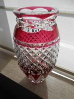 Val St-Lambert kristal rode vaas + getekend, Antiek en Kunst, Ophalen