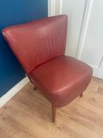 Fauteuil cocktail cuir bordeaux, Enlèvement, Comme neuf, Cuir