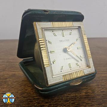 Vintage Deluxe 7 jewels reis wekker / zak horloge (werkend) beschikbaar voor biedingen