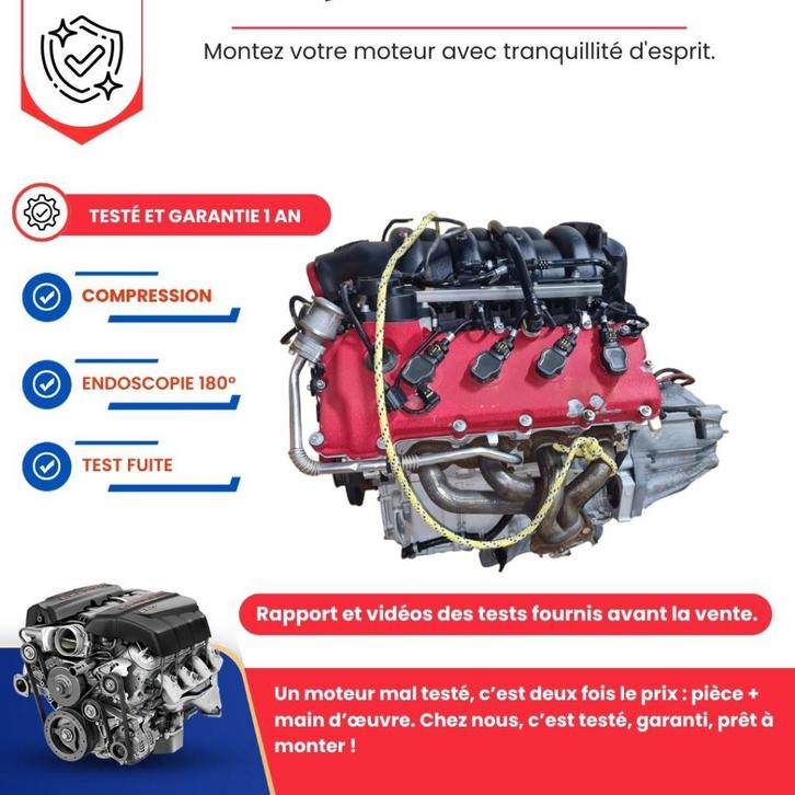 Moteur complet maserati granturismo 4.7 v8 440cv, Autos : Pièces & Accessoires, Moteurs & Accessoires, Maserati, Neuf, Enlèvement ou Envoi