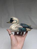 Vintage sculptuur van een eend — F.lli Malevolti — handgemaa, Ophalen of Verzenden