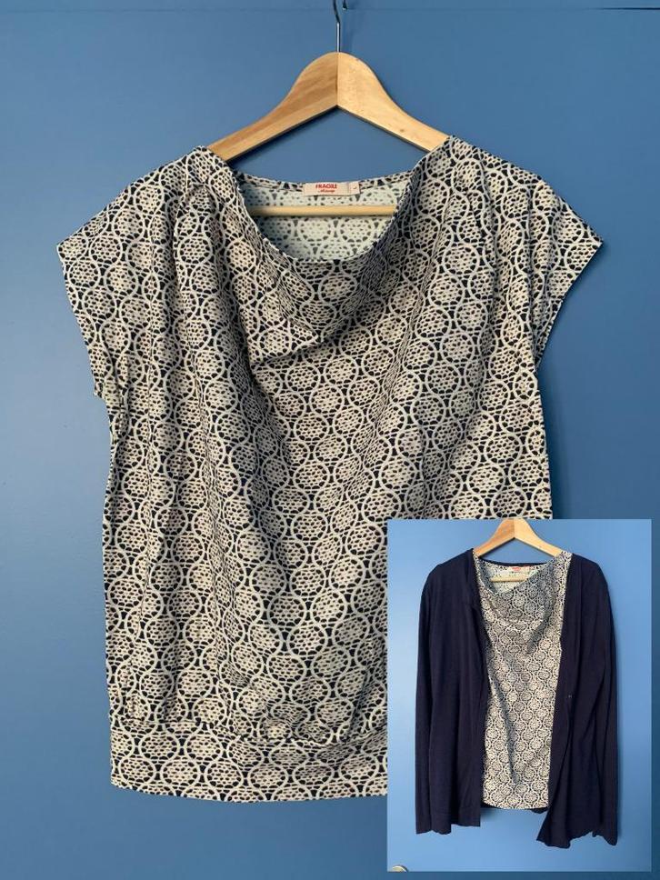 Feestelijke top - Fragile - Maat L, Kleding | Dames, Zwangerschapskleding, Zo goed als nieuw, Shirt of Top, Maat 42/44 (L), Overige kleuren