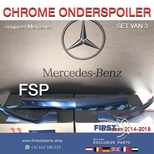 W205 AMG CHROME BUMPER SPOILER CHROOM BUMPERLIP Mercedes C K, Auto-onderdelen, Overige Auto-onderdelen, Mercedes-Benz, Gebruikt