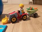 Playmobil ei gevuld met tractor en kar, Comme neuf, Enlèvement ou Envoi