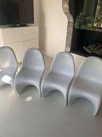 4 witte replica Panton stoelen, Huis en Inrichting, Ophalen, Zo goed als nieuw