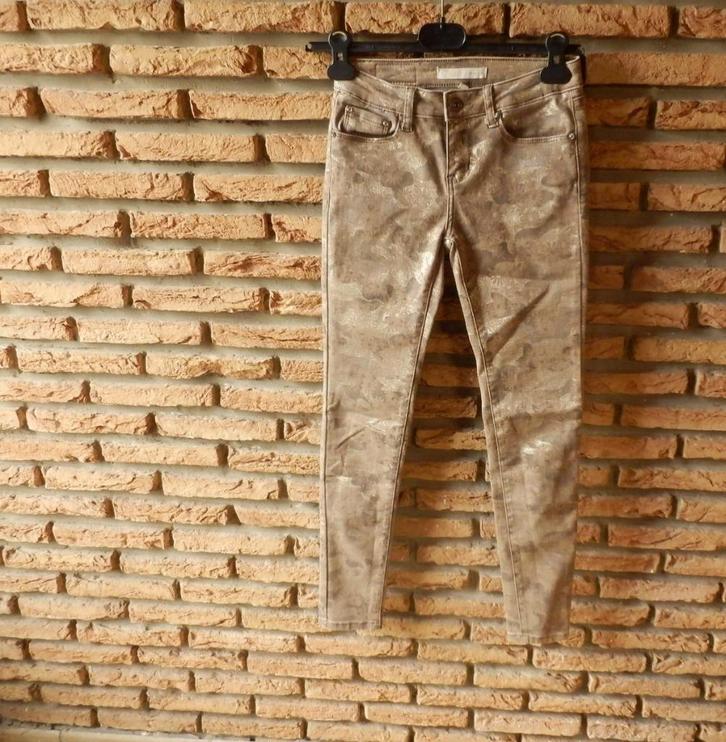 (42)- jeans femme t.XS beige doré - toxik3 -, Kleding | Dames, Spijkerbroeken en Jeans, Zo goed als nieuw, W27 (confectie 34) of kleiner