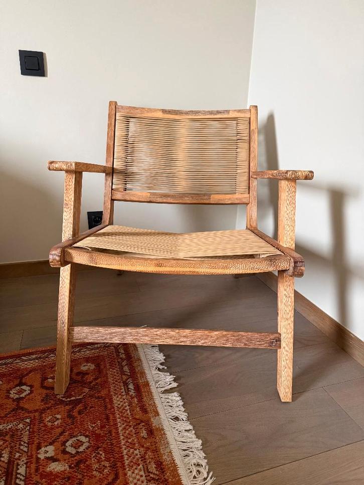 Kave Home stoel, Huis en Inrichting, Stoelen, Zo goed als nieuw, Eén, Hout, Overige materialen, Bruin, Ophalen