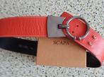 Scapa damesriem rood leder, metalen gesp. M 85, Scapa, 80 tot 90 cm, 5 cm of meer, Echt leder