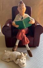 Kuifje TinTin op zetel met Bobby, Ophalen of Verzenden, Kuifje, Zo goed als nieuw, Beeldje of Figuurtje