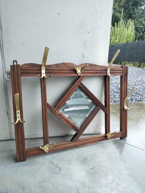 Art deco spiegel kapstok combinatie wandmodel, Huis en Inrichting, Woonaccessoires | Kapstokken, Gebruikt, Wandkapstok, Ophalen