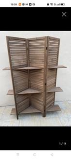 Roomdivider /paraventmet legplanken. hoogte zelf te bepalen., Huis en Inrichting, Woonaccessoires | Kamerschermen, Ophalen, Zo goed als nieuw