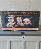 Set de cuisine 6 pièces avec couvercle en verre-indu; gaz,.., Ophalen of Verzenden, Nieuw