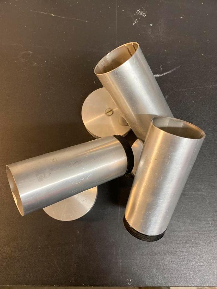 Vintage philips spotjes uit late 60s, Huis en Inrichting, Lampen | Spots, Zo goed als nieuw, Plafondspot of Wandspot, Metaal of Aluminium