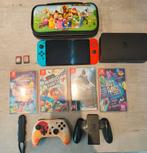 Nintendo Switch OLED, extra controller, 8 spelletjes, Games en Spelcomputers, Spelcomputers | Nintendo Switch, Ophalen, Zo goed als nieuw
