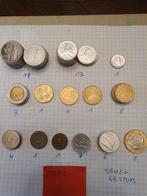 63 munten uit Italië aantal stuks staat onder de munten, Timbres & Monnaies, Monnaies & Billets de banque | Collections, Monnaie