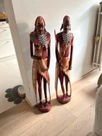 2 afrikaanse beelden, Huis en Inrichting, Ophalen, Zo goed als nieuw