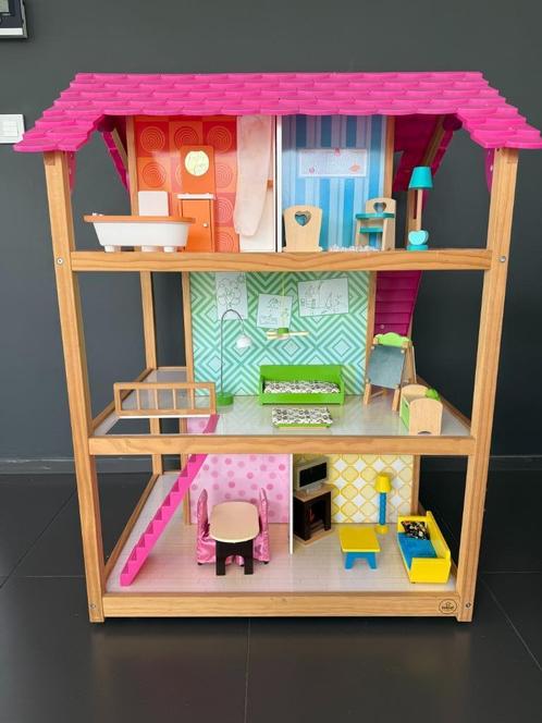 Groot poppenhuis Kidcraft - goed voor uren speelplezier, Kinderen en Baby's, Speelgoed | Poppenhuizen, Gebruikt, Poppenhuis, Ophalen
