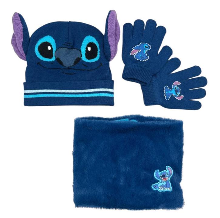 Stitch Winterset: Handschoenen, Muts, Colsjaal - Disney, Kinderen en Baby's, Kinderkleding | Mutsen, Sjaals en Handschoenen, Nieuw