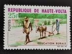 Haute-Volta 1966 - enseignement agricole - âne - agriculteur, Timbres & Monnaies, Timbres | Afrique, Enlèvement ou Envoi, Non oblitéré