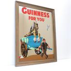 Zeer leuke Guiness reclame spiegel, Ophalen, Zo goed als nieuw, Reclamebord