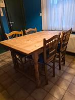 Table de cuisine authentique avec 4 chaises, Maison & Meubles, Enlèvement, Utilisé