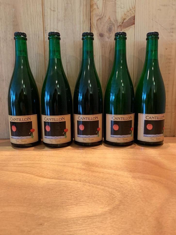 9) 2014 Cantillon Fou'Foune 5 X 0,75L, Verzamelen, Biermerken, Nieuw, Flesje(s), Overige merken, Ophalen of Verzenden