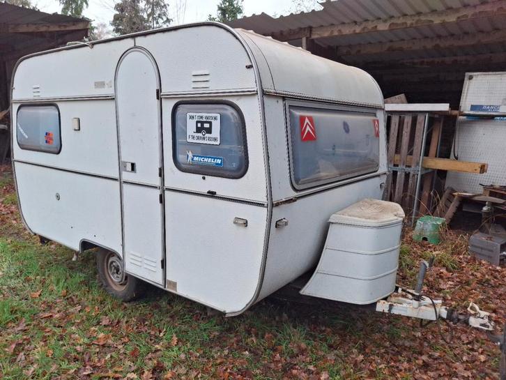 Retro caravan Casbah De Reu 300 330 casablanca vintage, Caravans en Kamperen, Caravans, Particulier, tot en met 3, Treinzit, Ophalen
