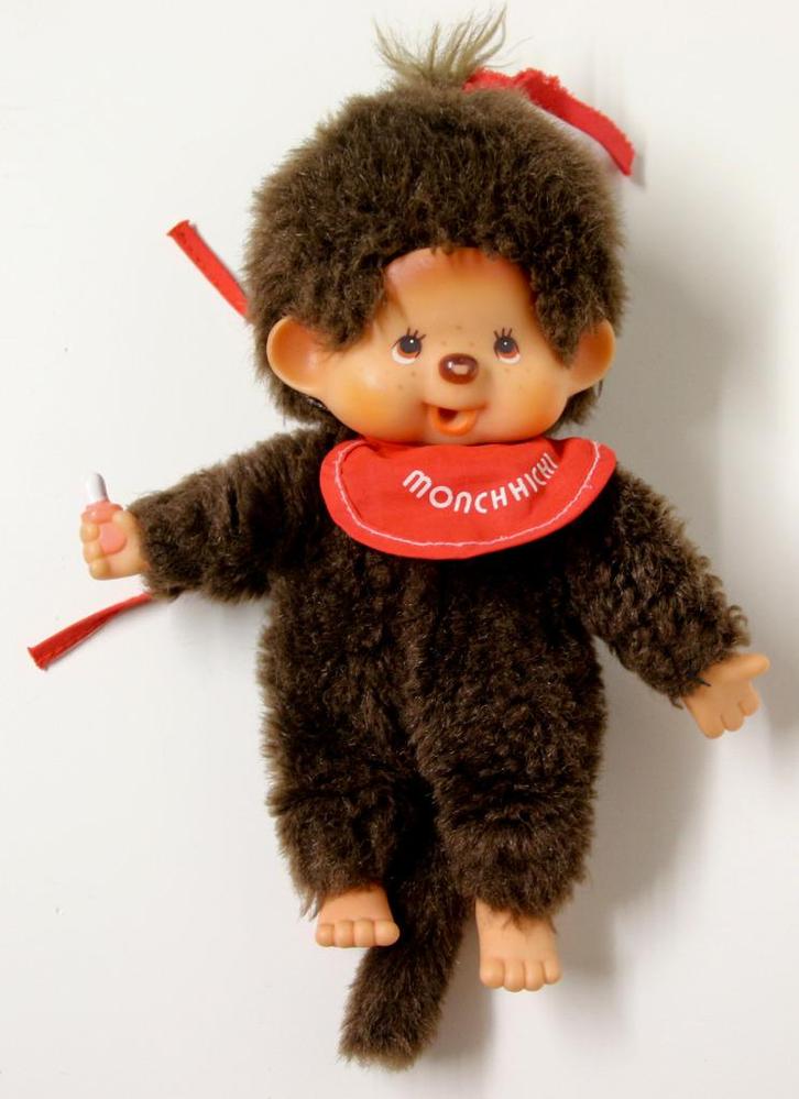 Peluche 201_Monchhichi Sekiguchi 1974 china – 21cm, Verzamelen, Beren en Cherished Teddies, Gebruikt, Overige typen, Overige merken