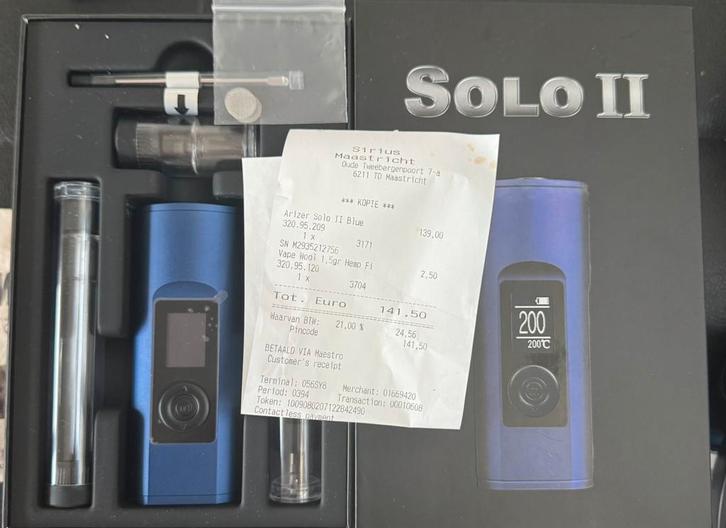 Arizer Solo II, Elektronische apparatuur, Stoomapparaten, Zo goed als nieuw, Ophalen of Verzenden